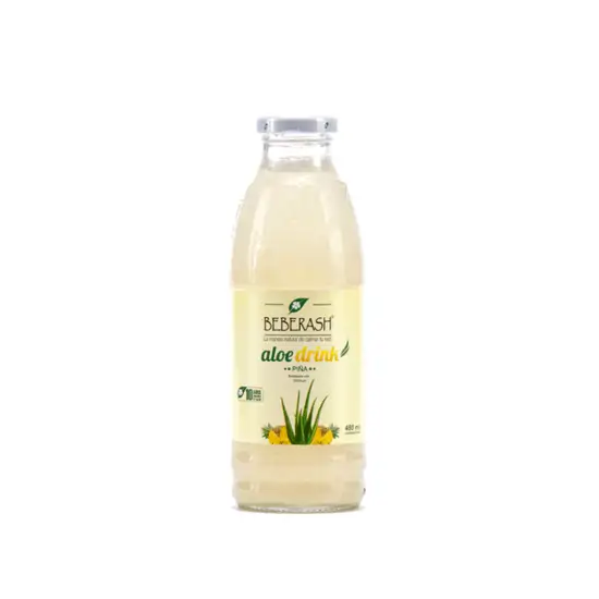 Bebida de Aloe Vera y Piña Endulzada con Stevia para Dieta Beberash 480 ml